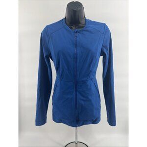 Greys Anatomy Barco Signature Impact Scrub Jacket Womens XS Small Blue Full Zip